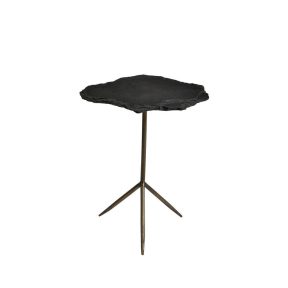 Liberta PIEDRA Side Table Σκούρο Γκρι/Brass Αντικέ 48x44x60cm 04-0836