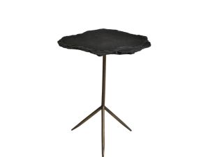 Liberta PIEDRA Side Table Σκούρο Γκρι/Brass Αντικέ 48x44x60cm 04-0836