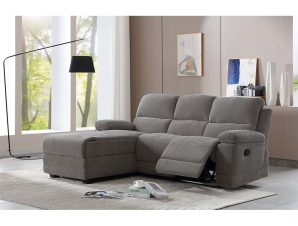 Liberta RELAX Καναπές Recliner Αριστερή Γωνία Γκρι 212x156x96cm 01-3319