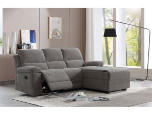 Liberta RELAX Καναπές Recliner Δεξιά Γωνία Γκρι 212x156x96cm 01-3320