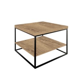 Liberta CITY Coffee Table Sonoma Σκούρο/Μαύρο 59x59x50cm 04-0306