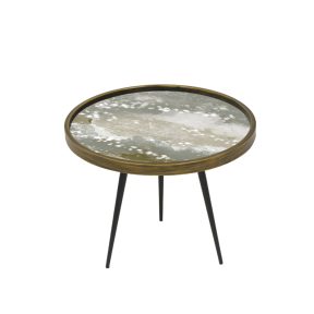 Liberta REEF Coffee Table Πολύχρωμο με Pattern/Μαύρο Φ60x45cm 04-0435