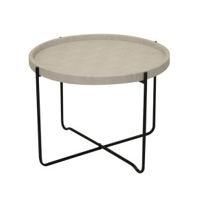 Liberta FUN Coffee Table Sand Beige Μαύρο Φ63x42cm 04-0494