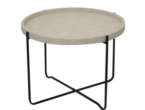 Liberta FUN Coffee Table Sand Beige Μαύρο Φ63x42cm 04-0494