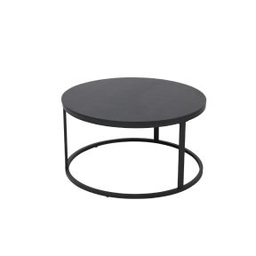 Liberta TONDO Coffee Table Μαύρο Φ80x40cm 04-0516