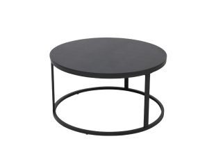 Liberta TONDO Coffee Table Μαύρο Φ80x40cm 04-0516