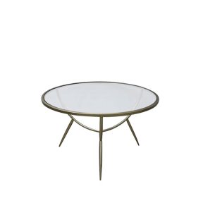 Liberta VERO Coffee Table Διάφανο/Χρυσό Φ75×49.5cm 04-0527