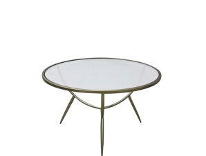 Liberta VERO Coffee Table Διάφανο/Χρυσό Φ75×49.5cm 04-0527