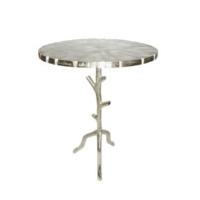 Liberta BIZARRE Side Table Ασημί Φ45x64cm 04-0542