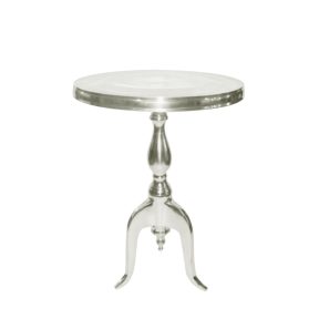 Liberta LUI Side Table Ασημί Φ41x56cm 04-0544