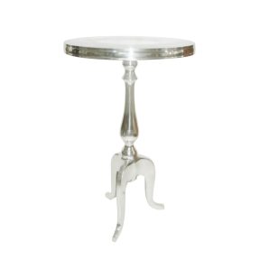 Liberta ELA Side Table Ασημί Φ36x61cm 04-0545