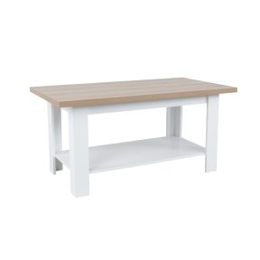 Liberta VILLAGE Coffee Table Λευκό/Φυσικό 110x60x53cm 04-0597