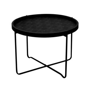 Liberta OXFORD Coffee Table Μαύρο Φ63x42cm 04-0601