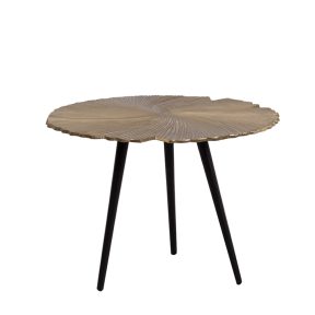 Liberta LEAF 50 Side Table Χρυσό Ματ/Μαύρο Φ50x36cm 04-0612