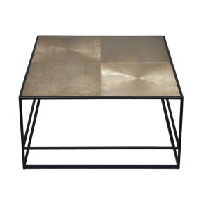 Liberta HADSTON Coffee Table Χρυσό/Μαύρο 80x80x40cm 04-0625