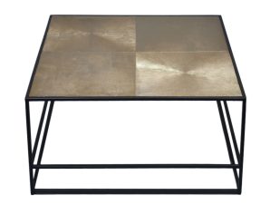 Liberta HADSTON Coffee Table Χρυσό/Μαύρο 80x80x40cm 04-0625