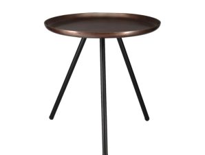 Liberta CALIPER 46 Side Table Χάλκινο/Μαύρο Φ45x46cm 04-0627