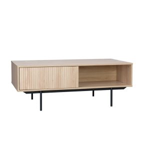 Liberta RIGOTE Coffee Table Sonoma/Μαύρο με 1 Συρτάρι 120x59x45cm 04-0634