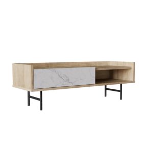 Liberta STOCKHOLM Coffee Table Sonoma Decape/Λευκό με όψη Μαρμάρου 120x59x40cm 04-0652