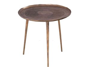 Liberta ZEN 57 Side Table Χρυσό Rough Antique Φ57x56cm 04-0863