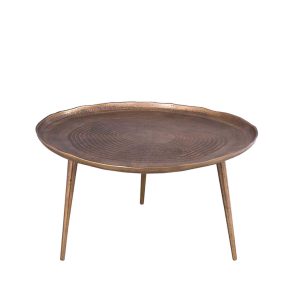 Liberta ZEN 74 Coffee Table Χρυσό Rough Antique Φ74x40cm 04-0864