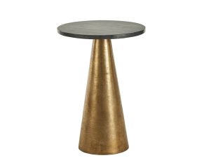 Liberta CONO Coffee Table Μαύρο Antique Brass Φ36x51cm 04-0884