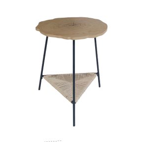 Liberta TREE Side Table Φυσικό/Μαύρο 46x46x52cm 04-0964