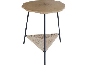 Liberta TREE Side Table Φυσικό/Μαύρο 46x46x52cm 04-0964