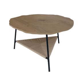 Liberta TREE Coffee Table Φυσικό/Μαύρο 80x80x42cm 04-0965