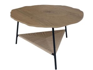 Liberta TREE Coffee Table Φυσικό/Μαύρο 80x80x42cm 04-0965