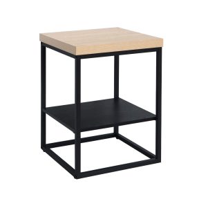 Liberta ALE Side Table Sonoma/Μαύρο Oak 45x45x60cm 04-1061