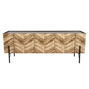 Liberta PARKE TV Stand Μαύρο/Φυσικό με Pattern 160x43x60cm 05-0477