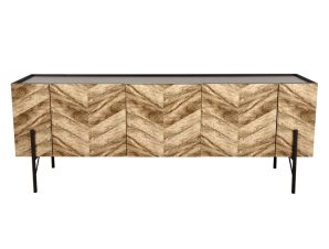 Liberta PARKE TV Stand Μαύρο/Φυσικό με Pattern 160x43x60cm 05-0477