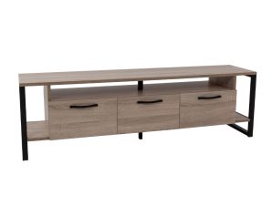 Liberta BRIDGE TV Stand Sonoma/Μαύρο με 3 Πορτάκια 150x35x45cm 05-0540