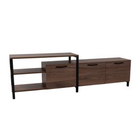 Liberta RAM TV Stand Καρυδί/Μαύρο 180x35x55cm 05-0546