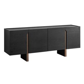 Liberta DARK Μπουφές Μαύρο/Oak με 4 Πόρτες 200x45x78cm 05-0647