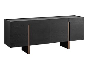 Liberta DARK Μπουφές Μαύρο/Oak με 4 Πόρτες 200x45x78cm 05-0647