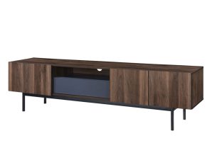 Liberta GROOVES TV Stand Καρυδί/Γκρι με 3 Πορτάκια και 1 Συρτάρι 180x40x50cm 05-0668