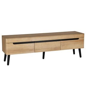 Liberta GRIF TV Stand Φυσικό/Μαύρο 160x40x50cm 05-0752