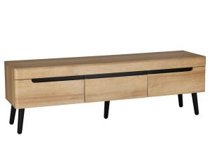 Liberta GRIF TV Stand Φυσικό/Μαύρο 160x40x50cm 05-0752