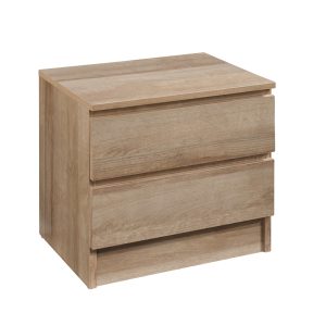 Liberta POLO Κομοδίνο Oak με 2 Συρτάρια 45×35.5x45cm 09-1789