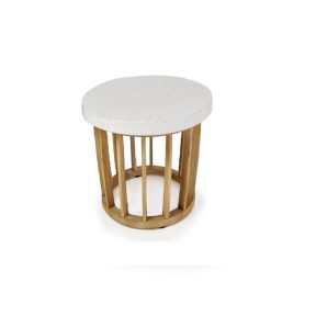 Liberta ITHAKA Side Table Φυσικό Φ50x53cm 22-0141