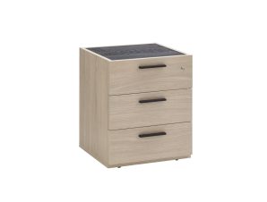 Liberta DAVINCI Συρταριέρα Sonoma/Μαύρο Oak με 3 Συρτάρια 50×47.2×61.2cm 24-0626