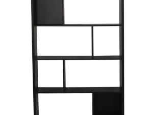 Liberta DOMINO Βιβλιοθήκη Μαύρο Oak 120x29x180cm 24-0642