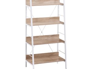 Liberta ONE STEP UP Βιβλιοθήκη Sonoma/Λευκή με 4 Ράφια 60x35x117cm 28-0221