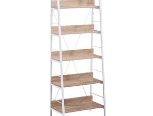 Liberta ONE STEP UP Βιβλιοθήκη Sonoma/Λευκή με 5 Ράφια 60x35x149cm 28-0222